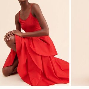 Anthropologie Red Dress Size XS/S